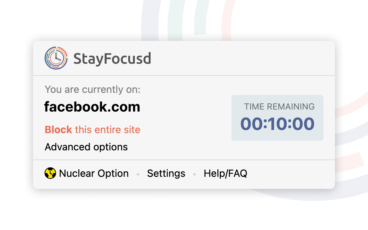StayFocusd Screenshot