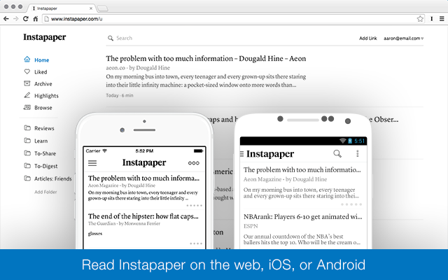 Instapaper Screenshot