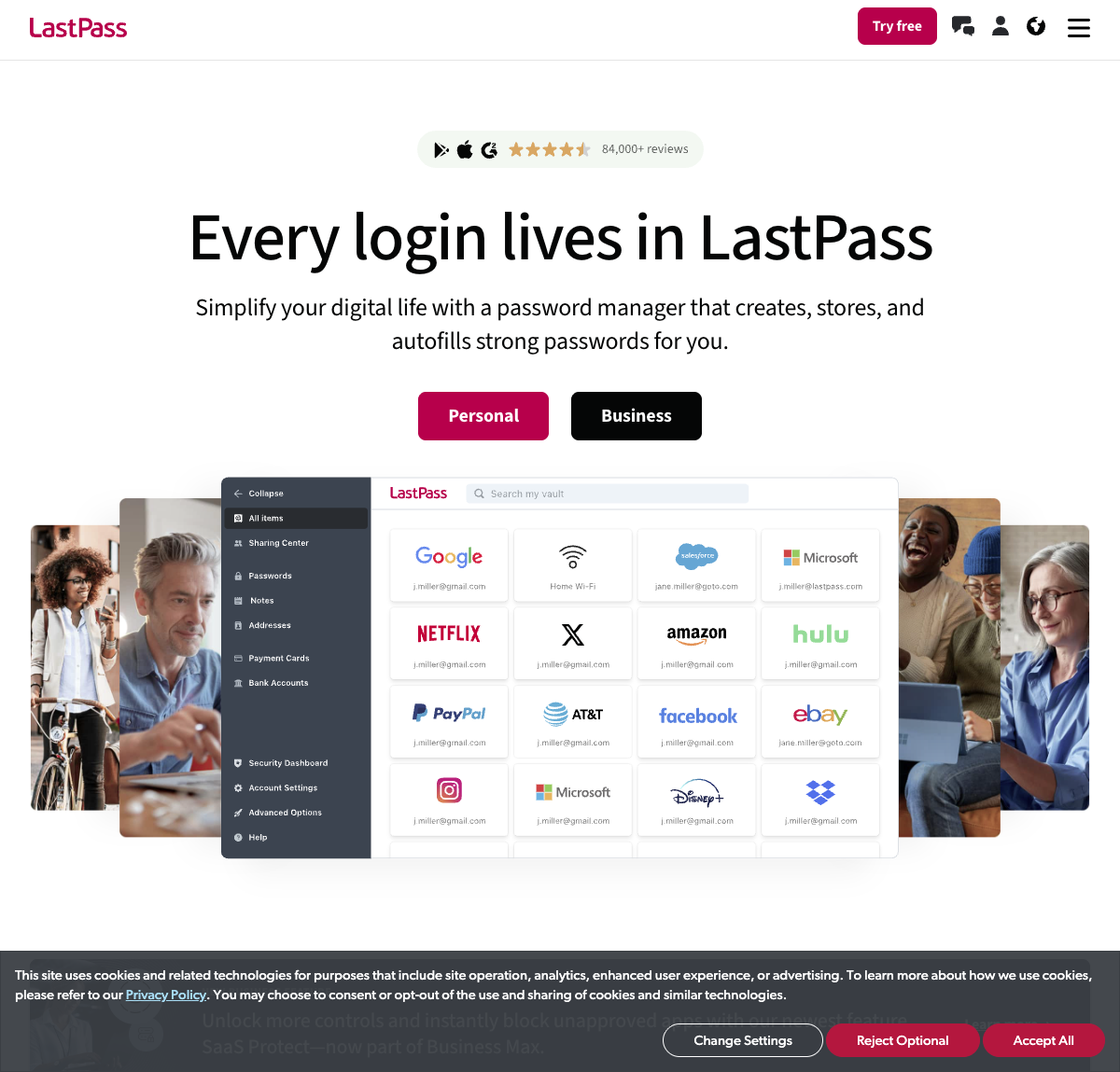 LastPass Interface